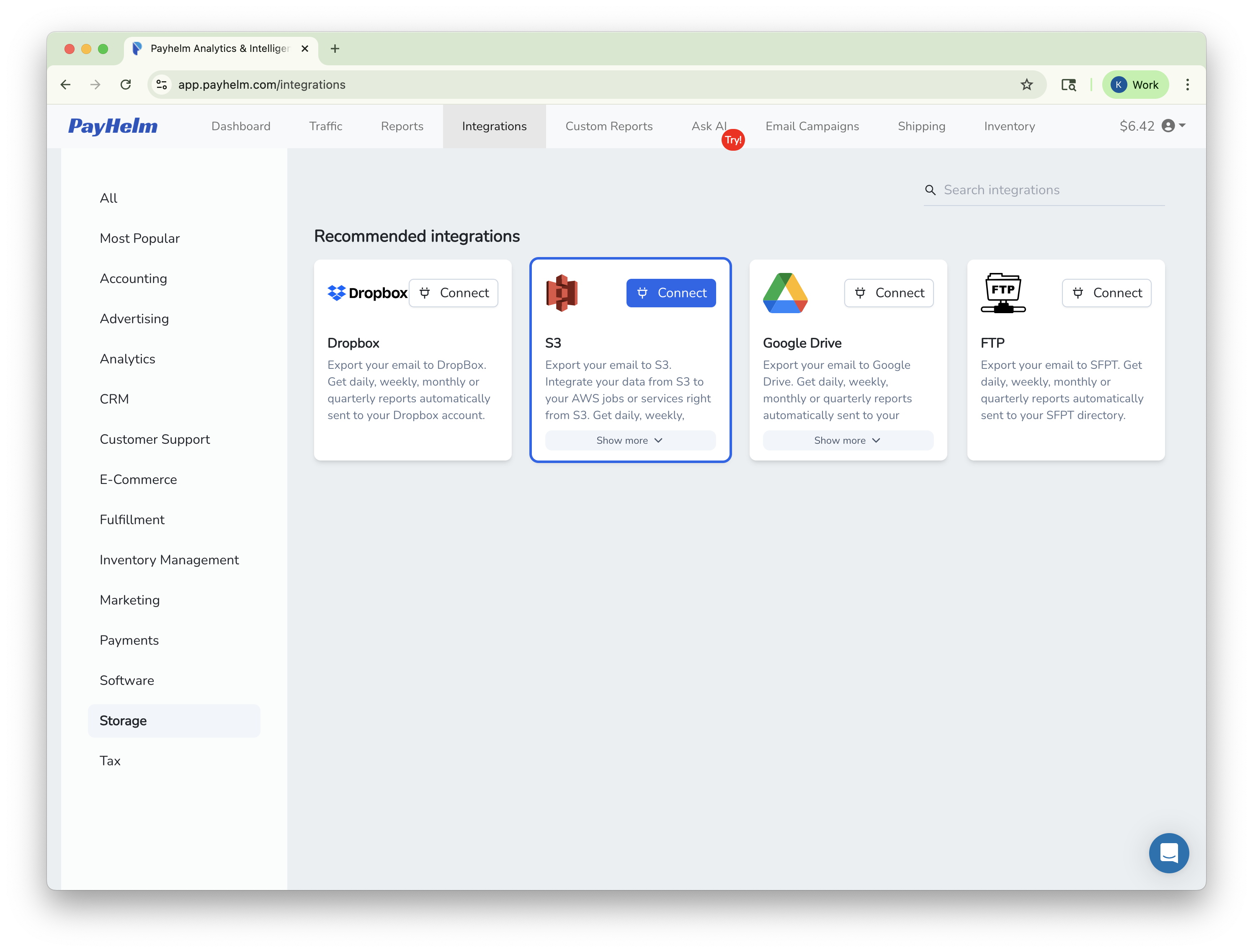 Amazon S3 integration with PayHelm