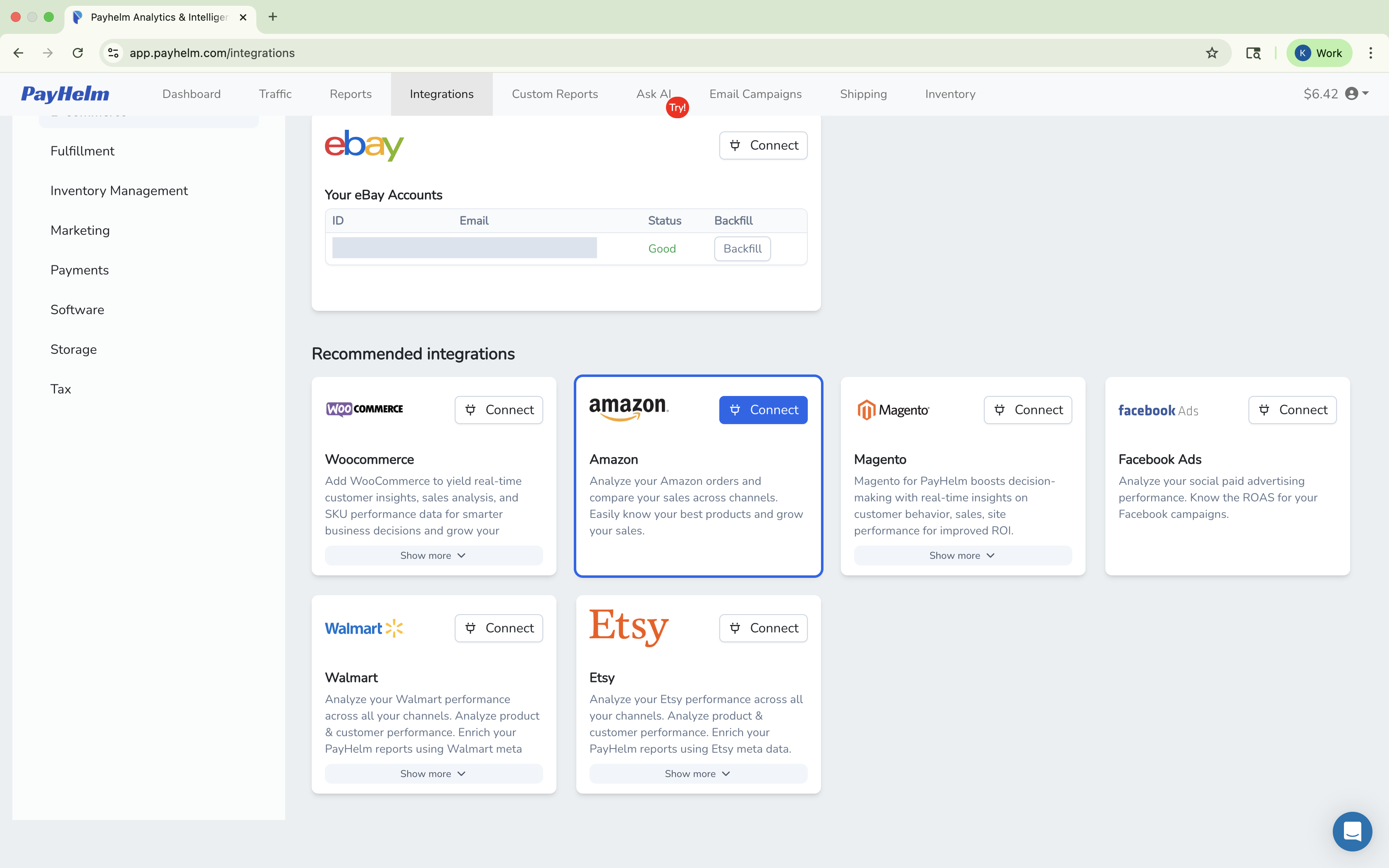 Amazon integration with PayHelm
