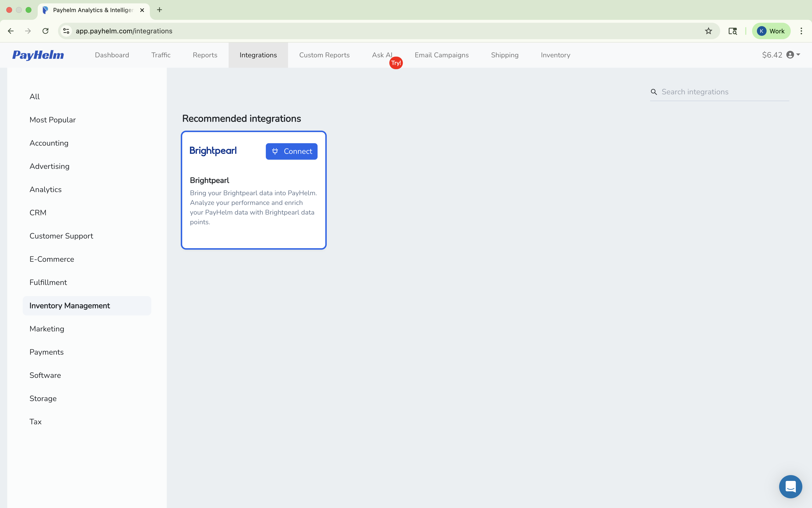 Brightpearl integration with PayHelm