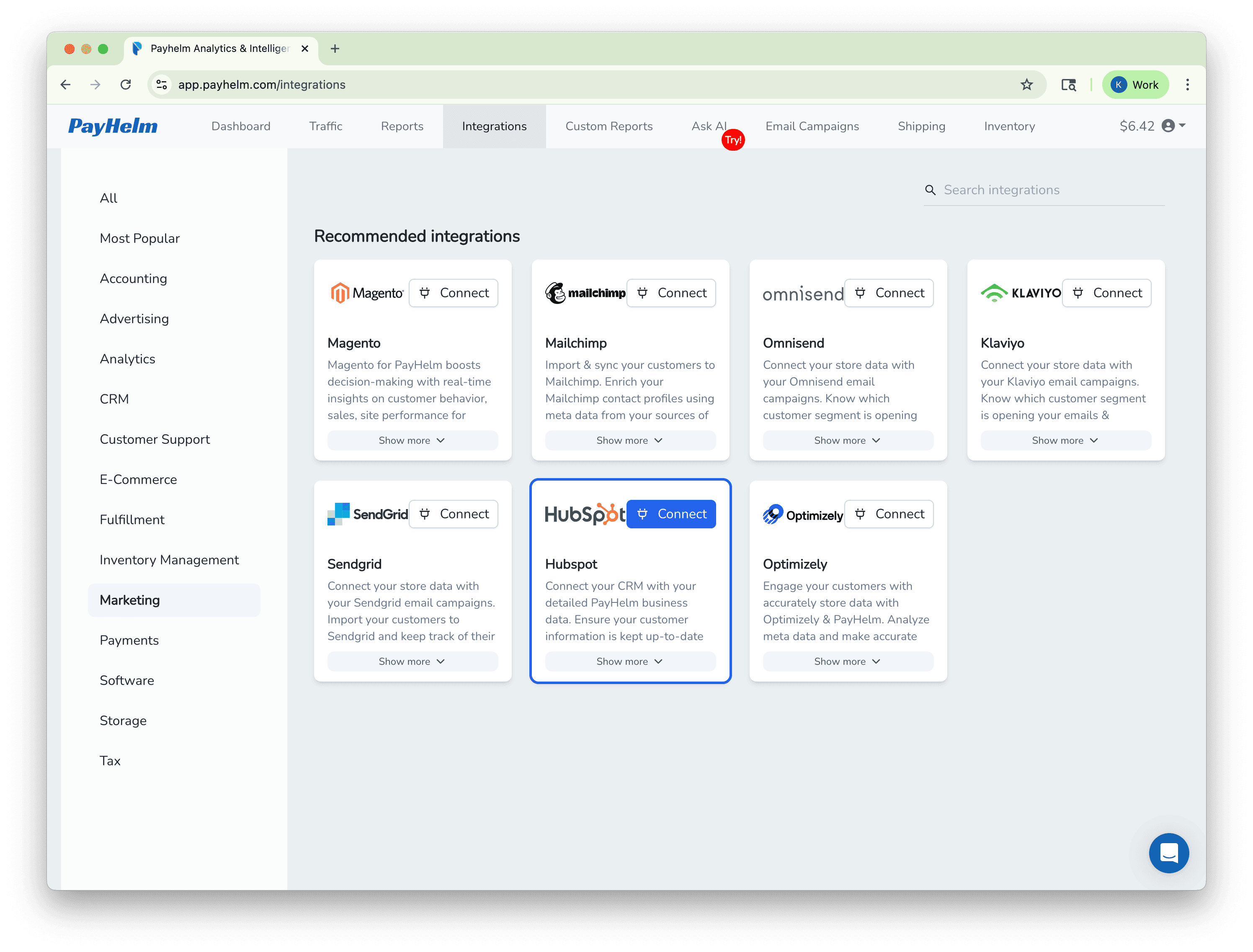 HubSpot integration with PayHelm