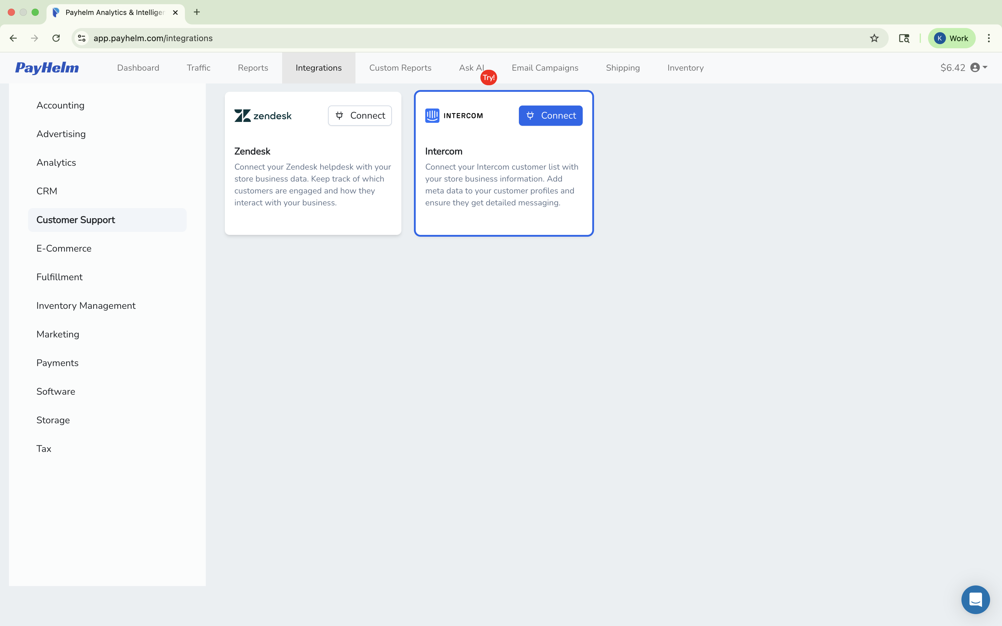 Intercom integration with PayHelm
