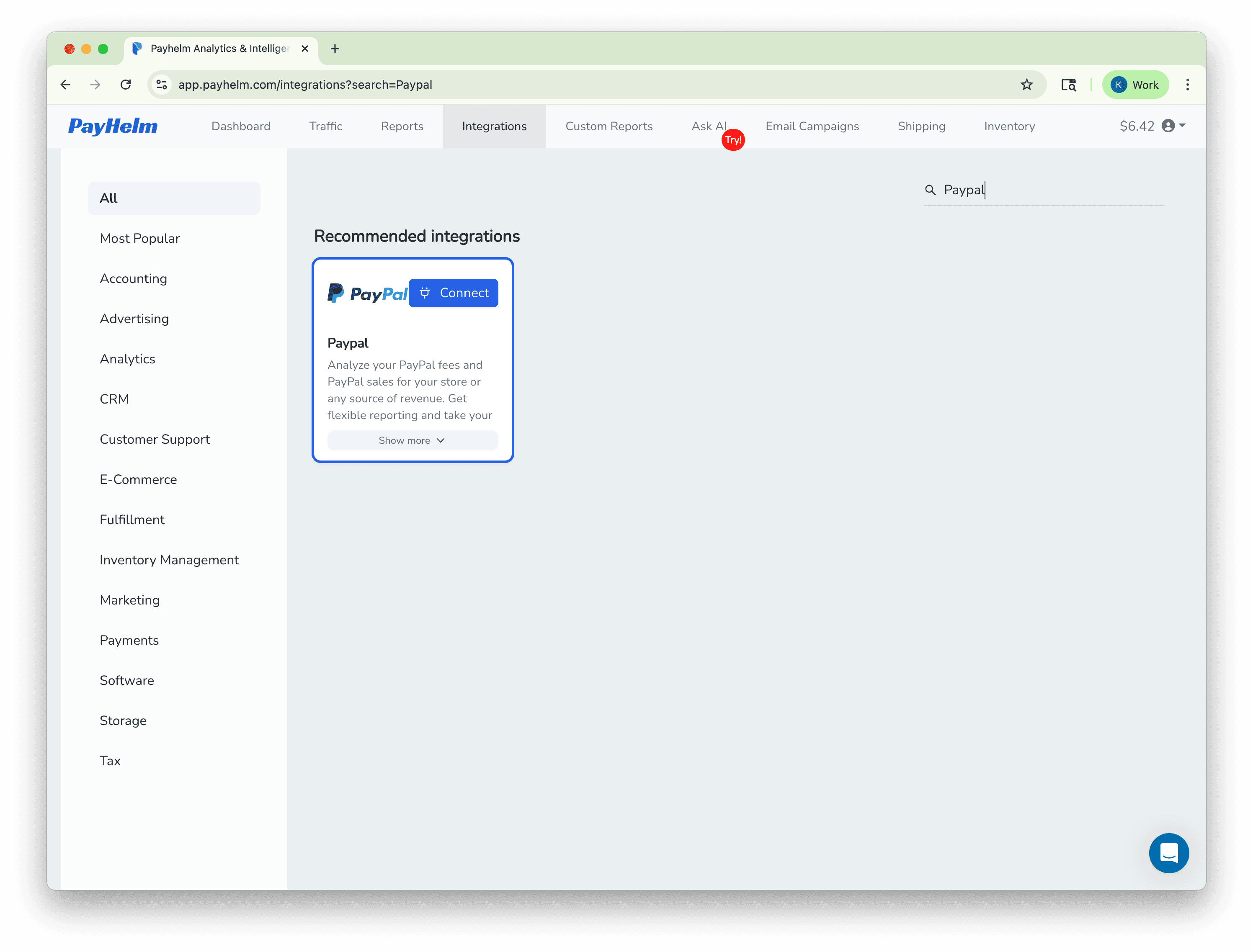 PayPal integration with PayHelm