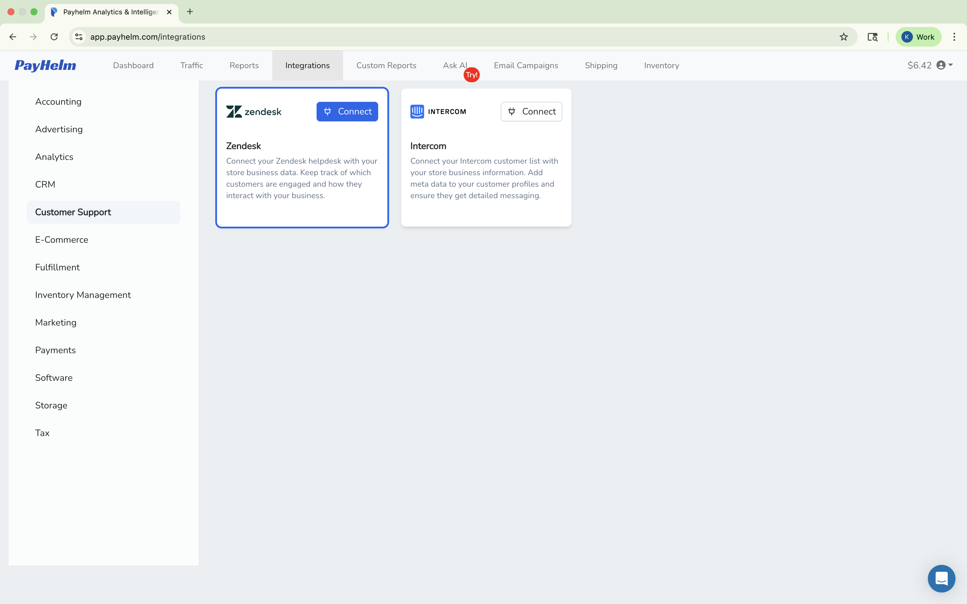 Zendesk integration with PayHelm